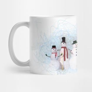 Five Snowmen In The Snow Mug